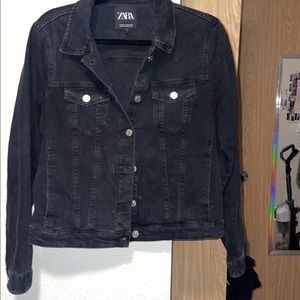 Zara black jean jacket!!!